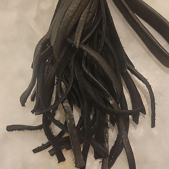 NWT B-Low The Belt Leather Gatsby Long Black Fringe Tassel Boho Waist Cinch Wrap main image 10